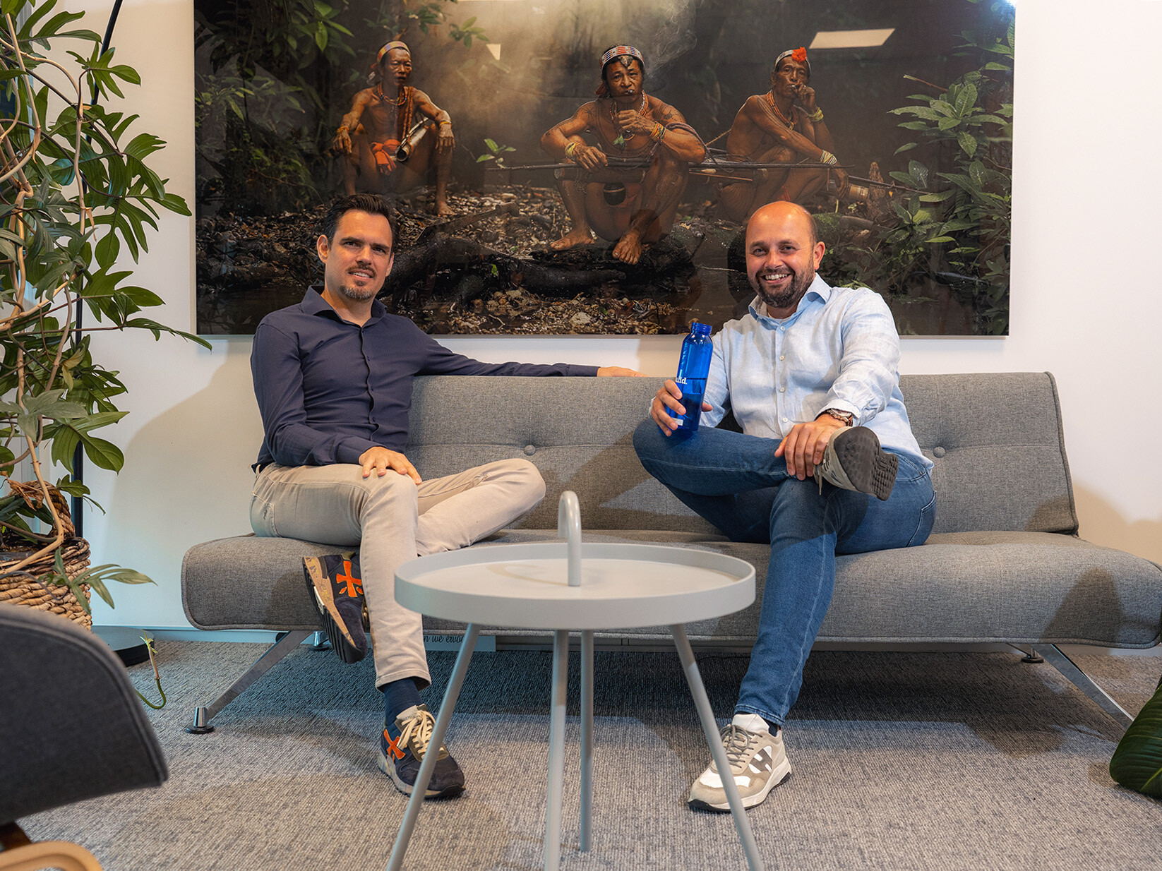 CEO Patrick Aarbodem and founder Erik Nieuwenhuis in the 12Build office.